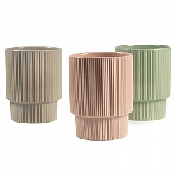 TORTORA-VERDE SALVIA-CIPRIA VASO TERRACOTTA EST.D.16 H 20 CM