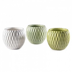 BIANCO-V.SALVIA-V.MELA  SFERA CERAMICA EST.CM 16 H 14 INT.12,5X H.13