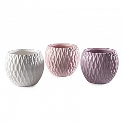 BIANCO -ROSA-LILLA -SFERA CERAMICA EST.CM 16 H 14 INT.12,5X H.13
