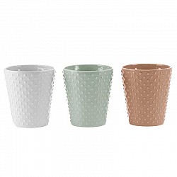 BIANCO/V.SALVIA/ECRU VASO CERAMICA EST.D.12.8 H14.2 CMI