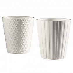 BIANCO VASO CERAMICA EST.D12.8H14.2CM INT.D 11.5 H.13.5