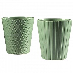 VERDE SALVIA VASO CERAMICA EST.D12.8H14.2CM INT.D 11.5 H.13.5