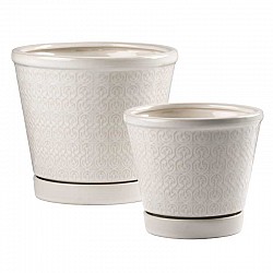 BIANCO SET CERAM.ESTCM.20,7X20,7XH.18,4+15,5X15,5XH13,6INT.18,5 X17 CM.13,5 H12