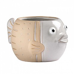 BIANCO VASO CERAMICA EST.CM. 23x18,2x H. 13,3 INT.11,5XH.11,5