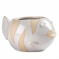 BIANCO VASO CERAMICA EST.CM. 10,5 X 7,5 X H. 5,6 INT.4,5 X 4