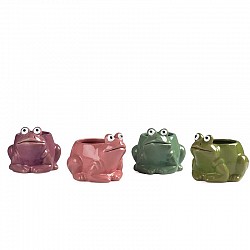 ROSA/V.MELA/V.SALVIA/CICLAMINO VASO CERAMICA EST.CM.12,3X10,3X H.8,8 INT5,5XH5,5
