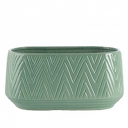 VERDE MENTA VASO CERAMICA  EST D.11 H.10.5 CM INT.D.9 H.9.5