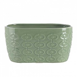 VERDE MENTA VASO CERAMICA  EST 20.5X 11 H.10.5 CM INT.18X 9