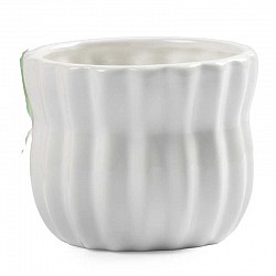 BIANCO VASO CERAMICA EST. 7,8  X 7,8 X H 6,3 INT.7 X H 6