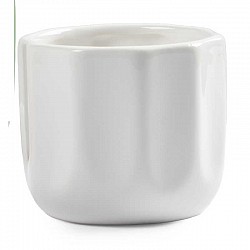BIANCO VASO CERAMICA EST.CM. 7,8 X 7,8 X H 6,3 INT.7 X H. 6