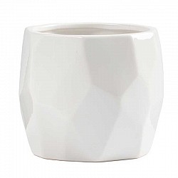 BIANCO VASO CERAMICA EST.CM.14,5 X 14,5 X H.12,5 INT.11,5 X H. 11