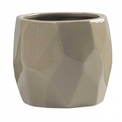 GRIGIO TORTORA  VASO CERAMICA EST.CM.14,5 X 14,5 X H.12,5 INT.11,5 X H. 11