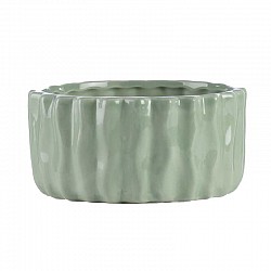 VERDE MENTA VASO CERAMICA  EST D.15.5 H.7.5 CM INT.D.14 H.6.