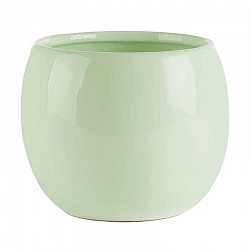 VERDE MENTA SFERA  CERAMICA EST.D 14 H.12.5 CM. INT.D,11.5 H