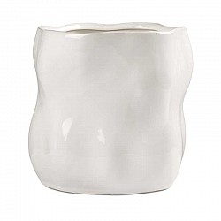 BIANCO VASO CERAMICA EST.CM.13 X 13 X H.11,5 INT.11 X H.10