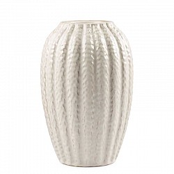 BIANCO VASO CERAMICA EST.CM.19,5 X 19,5 X H.30,5 INT.9 X H.29