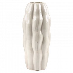 BIANCO VASO CERAMICA EST.15 X 15 X H.35,5 INT.6 X 34 CM.