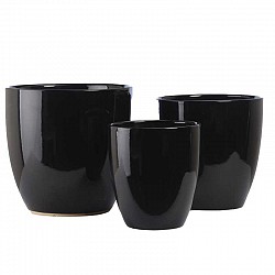 NERO SET X 3 CERAMICAEST D.30H30-D25H26-D20H23INTD28H28.5D23