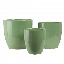 VERDE MENTA SET X 3 CERAMICAEST D.30H30-D25H26-D20H23INTD28H