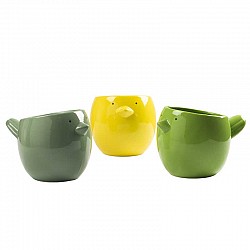 VERDE SALVIA/VERDE MELA/GIALLO VASO CERAMICAEST.CM.22 X 15 X H.14.5 INT.11,5XH11