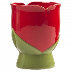 ROSSO VASO  CERAMICA EST.CM.7.5 X 7 X H.9.5 INT.5,5XH.4