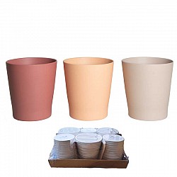 MELBA-ROSA ANTICO-ALBICOCCA  VASO CERAMICA  OPACO D13H14 INT