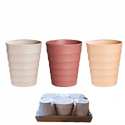 MELBA-ROSA  ANTICO-ALBICOCCA VASO CERAMICA OPACO  D.13 H 15