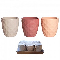 MELBA-ROSA ANTICO-ALBICOCCA VASO CERAMICA LUCIDO  D.13 H 13