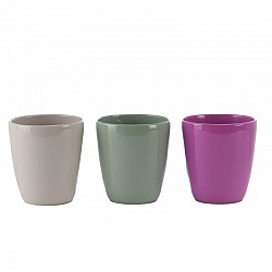 GRIGIO TORTORA-VERDE SALVIA-FUXIA VASO TERRACOTTA EST.D.10H1