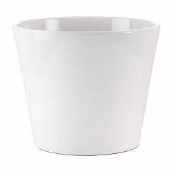 BIANCO VASO TERRACOTTA EST.D.17 H.15 CM .INT.D.15  H 13.5 CM