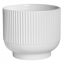 BIANCO CASPO RIGATO  CERAMICA  D17*17  H14 INT 15.5H15