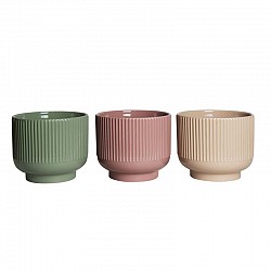 CIPRIA-ECRUVERDE SCURO VASO CERAMICA D.17*17 H.14 INT 15.5H15