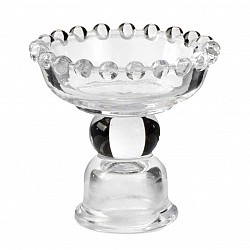 PORTACANDELE MONOFIAMMA CON STELO A PALLINE D 6.5 H 6.7