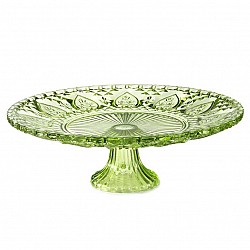VERDE MELA CENTROTAVOLA C/PIEDE DM.17.5 H.8 CM LUSTRATO