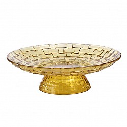 AMBRA SCURO CENTROTAVOLA C/PIEDE DM.15 H.8 CM LUSTRATO