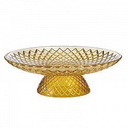 AMBRA SCURO CENTROTAVOLA C/PIEDE DM.20 H.8.5 CM LUSTRATO